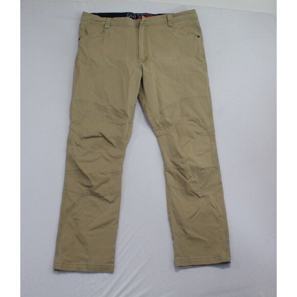 Wrangler Men Brown Pants Rugged Canvas All Terrian Size 42X32 - Picture 1 of 14